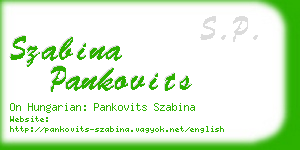 szabina pankovits business card